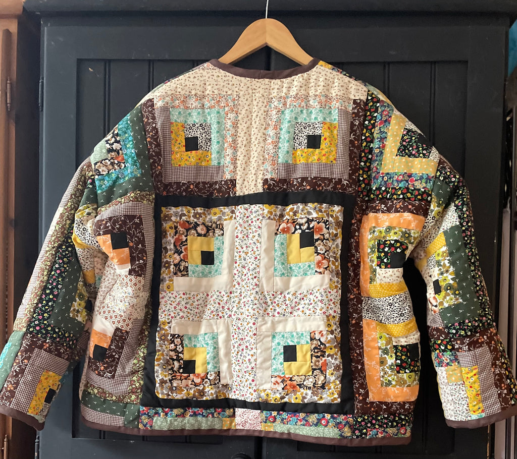 Handmade quilted patchwork jacket size 14